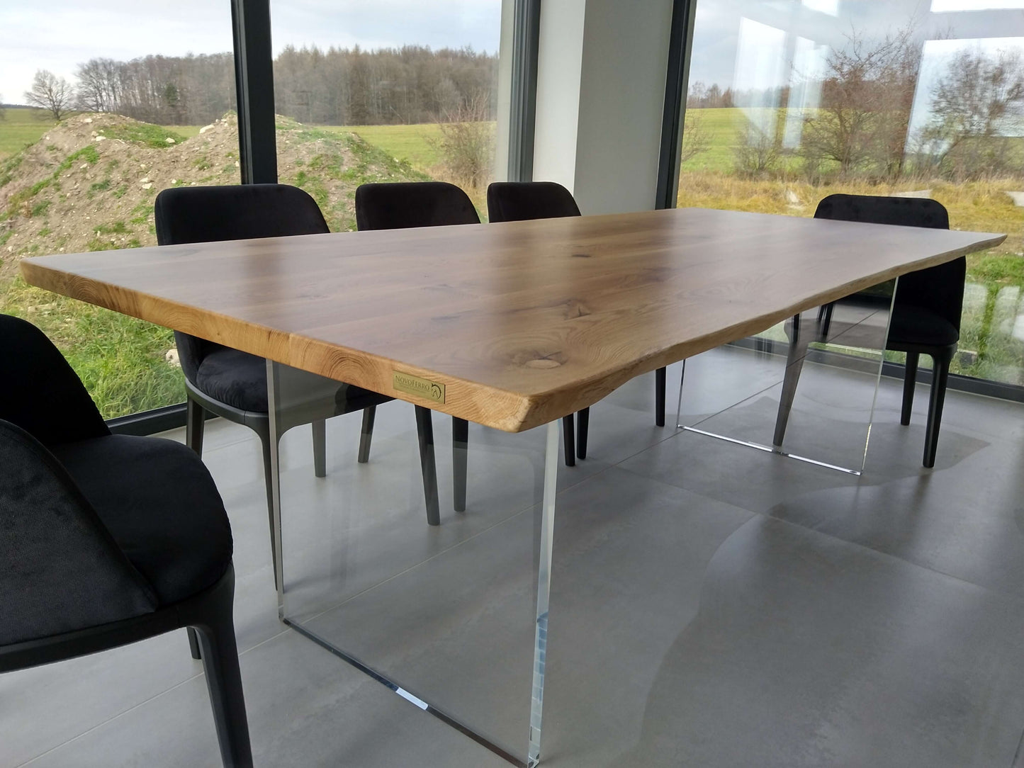 ESSTISCH "VENLO" EICHE ACRYL MASSIVHOLZ