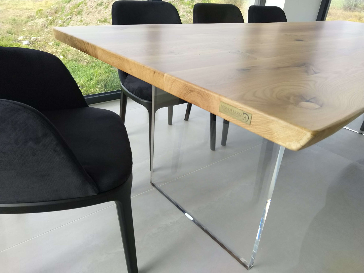 ESSTISCH "VENLO" EICHE ACRYL MASSIVHOLZ