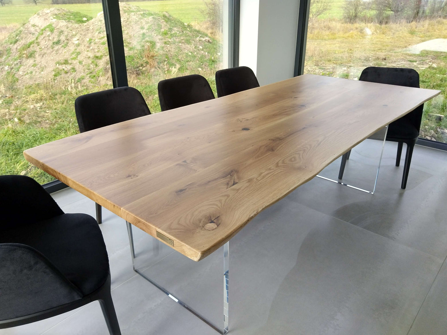 ESSTISCH "VENLO" EICHE ACRYL MASSIVHOLZ